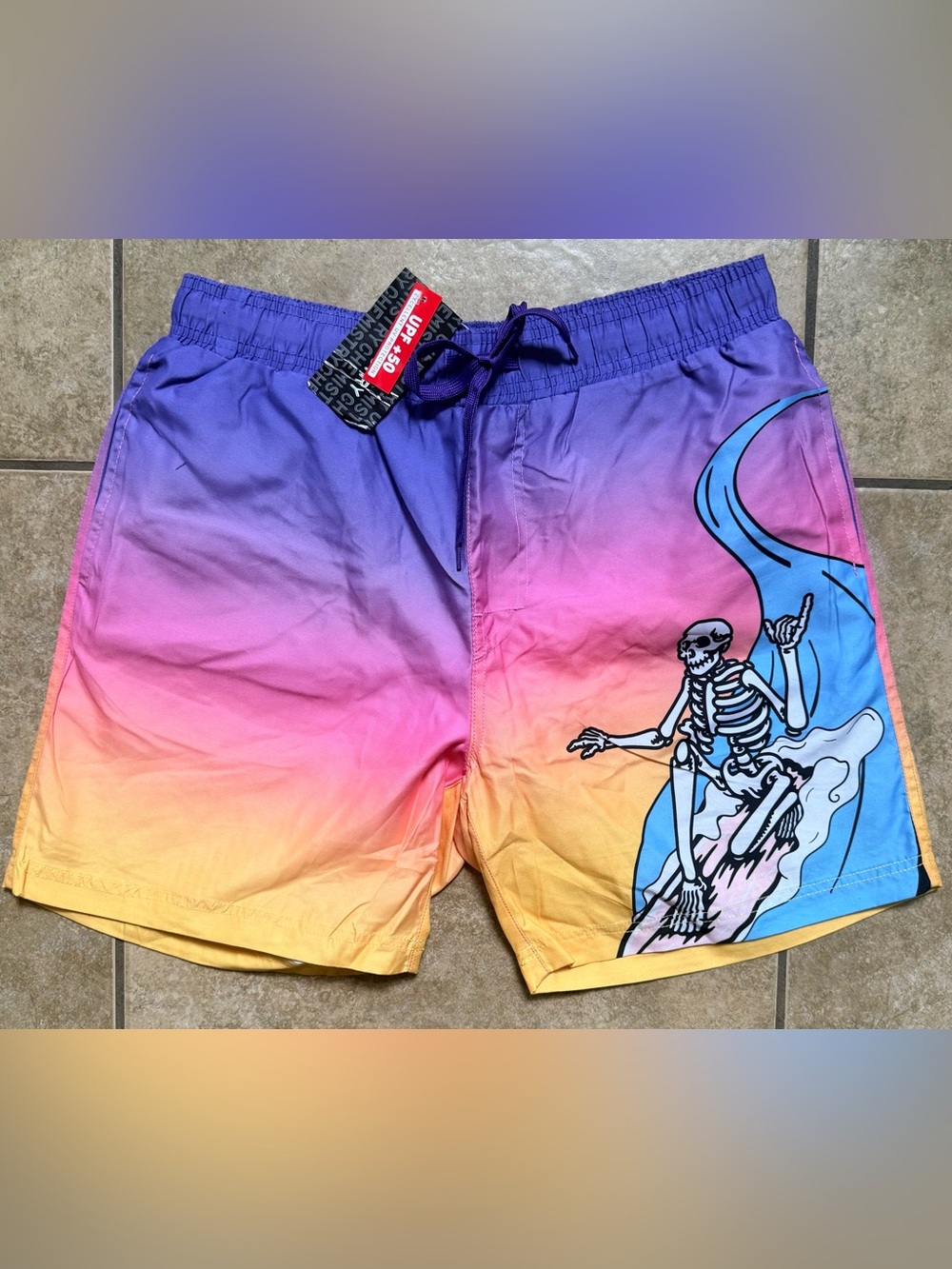 Swim Trunks Chemistry Men’s Size Grateful Dead Skeleton Surf New FAST SHIPPING
